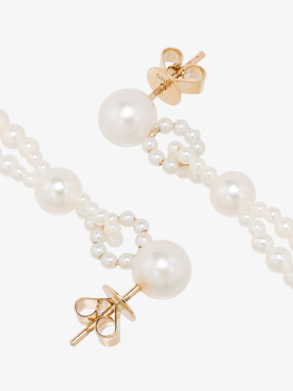 Browns Sophie Bille Brahe 14K Yellow Gold Opera Pearl Earrings | Browns Earrings