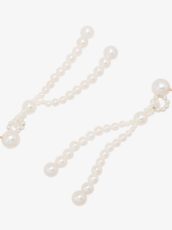 Browns Sophie Bille Brahe 14K Yellow Gold Opera Pearl Earrings | Browns Earrings