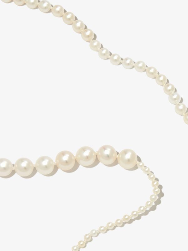 Browns Sophie Bille Brahe 14K Yellow Gold Petite Peggy Pearl Necklace | Browns Necklaces