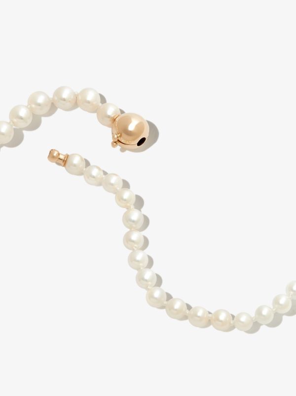 Browns Sophie Bille Brahe 14K Yellow Gold Petite Peggy Pearl Necklace | Browns Necklaces