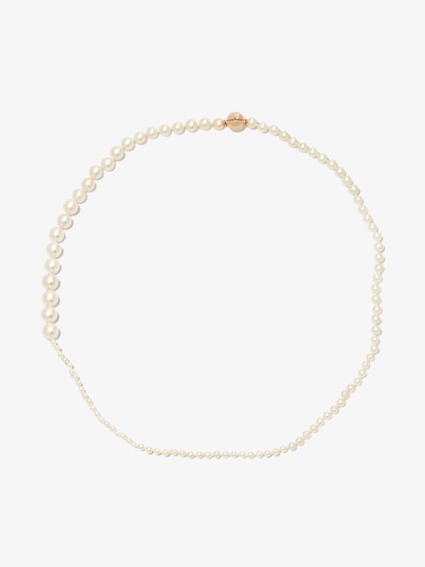 browns Sophie Bille Brahe 14K yellow gold Petite Peggy pearl necklace | Browns Necklaces