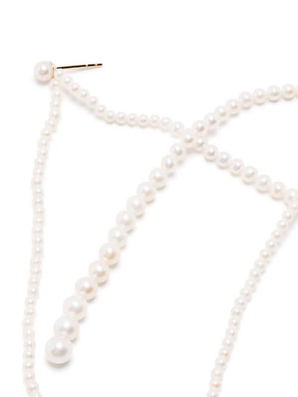 Browns Sophie Bille Brahe 14K Yellow Gold Promenade De Perles Pearl Earrings | Browns Fine Earrings