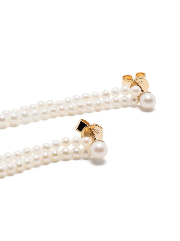 Browns Sophie Bille Brahe 14K Yellow Gold Promenade De Perles Pearl Earrings | Browns Fine Earrings