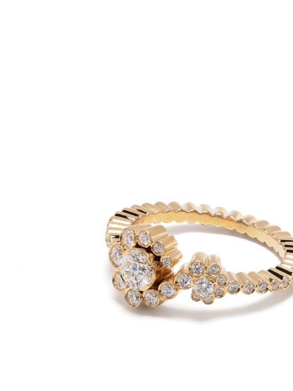 Browns Sophie Bille Brahe 18K Yellow Gold Celestine Fleur Diamond Ring | Browns Fine Rings