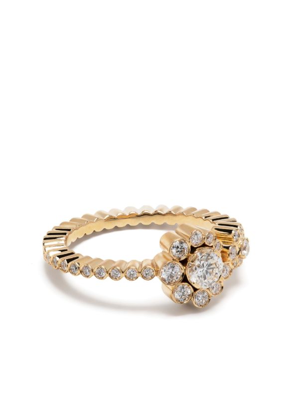 browns Sophie Bille Brahe 18K Yellow Gold Celestine Fleur Diamond Ring | Browns Fine Rings