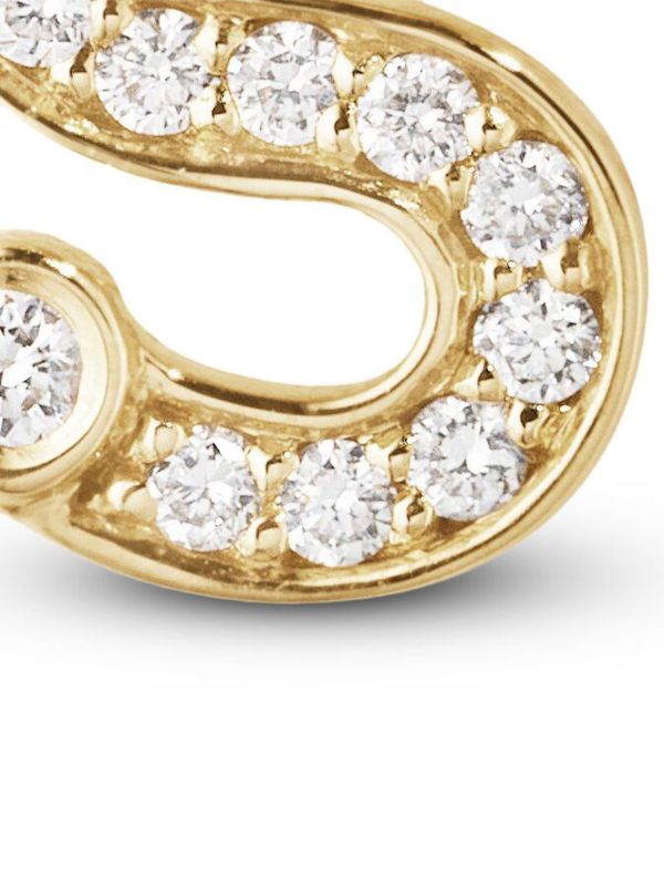Browns Sophie Bille Brahe 18K Yellow Gold Petite S Diamond Single Stud Earring | Browns Fine Earrings