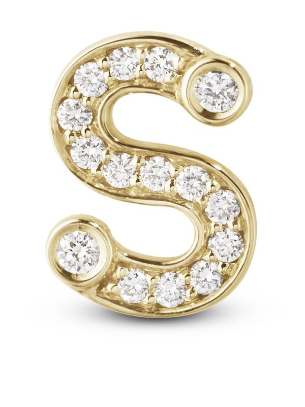 browns Sophie Bille Brahe 18K yellow gold Petite S diamond single stud earring | Browns Fine Earrings