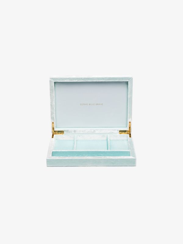 Browns Sophie Bille Brahe Light Blue Velvet Jewellery Box | Browns Travel Accessories