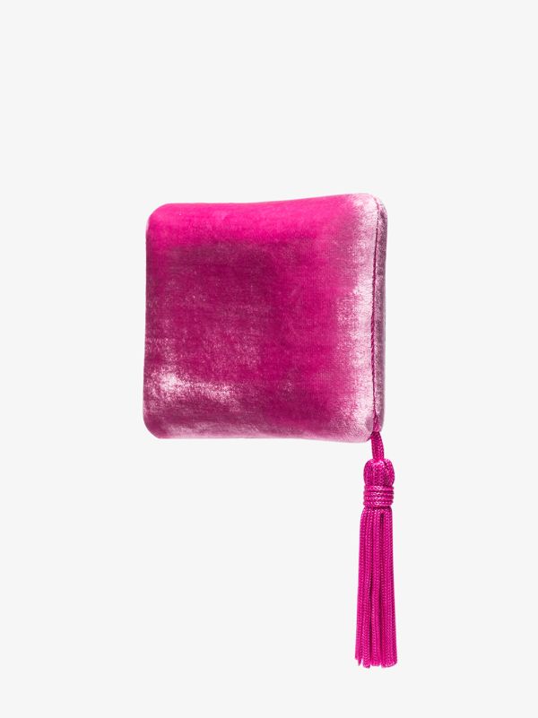 Browns Sophie Bille Brahe Pink Velvet Tassel Jewellery Box | Browns Clutch Bags