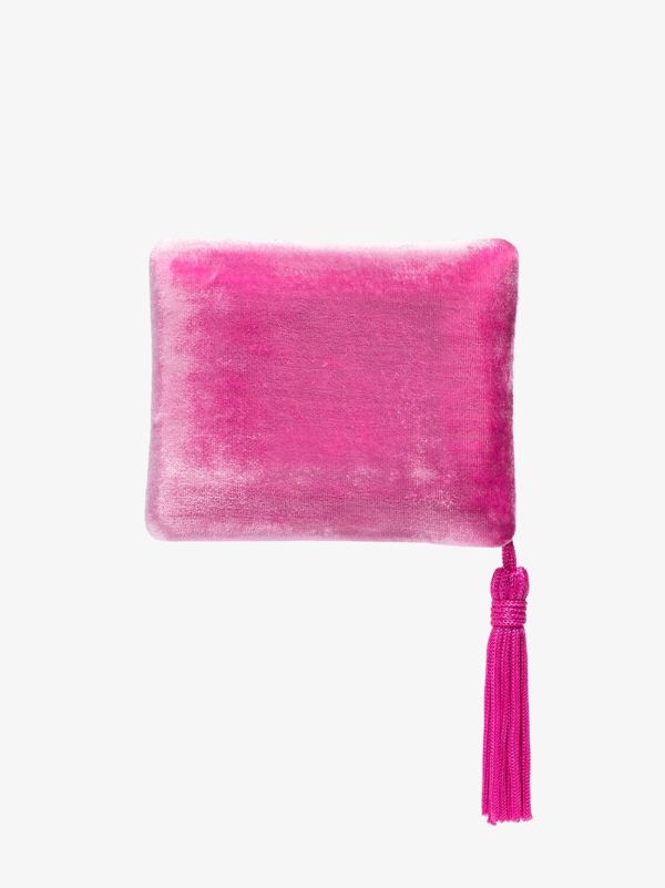 browns Sophie Bille Brahe pink velvet tassel jewellery box | Browns Clutch Bags