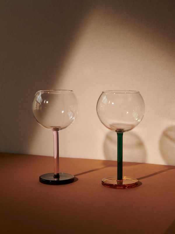 Browns Sophie Lou Jacobsen Green Orange And Pink Two-Piece Glass Set | Browns Glassware