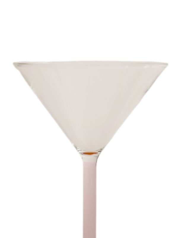 Browns Sophie Lou Jacobsen Multicolour Glass And Stainless Steel Two Martini Glasses | Browns Glassware