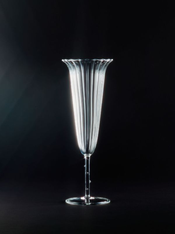 Browns Sophie Lou Jacobsen Ribbed Effect Set Of Four Champagne Glass | Browns Glassware