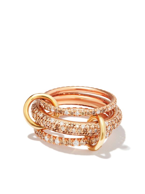 browns Spinelli Kilcollin 18K rose gold Nova diamond ring | Browns Fine Rings