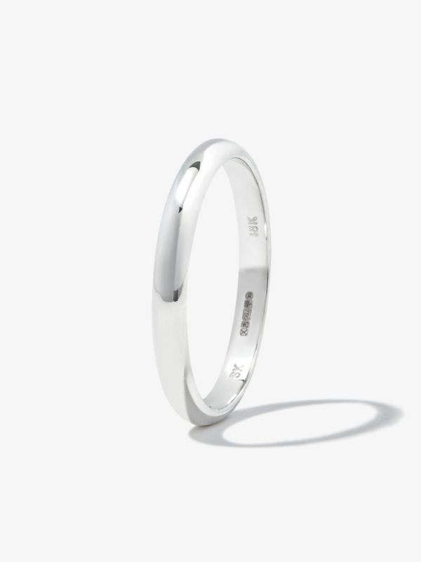 Browns Spinelli Kilcollin 18K White Gold Half Round Ring | Browns Rings