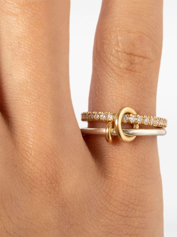 Browns Spinelli Kilcollin 18k Yellow Gold And Sterling Silver Emi SG Diamond Ring | Browns Fine Rings