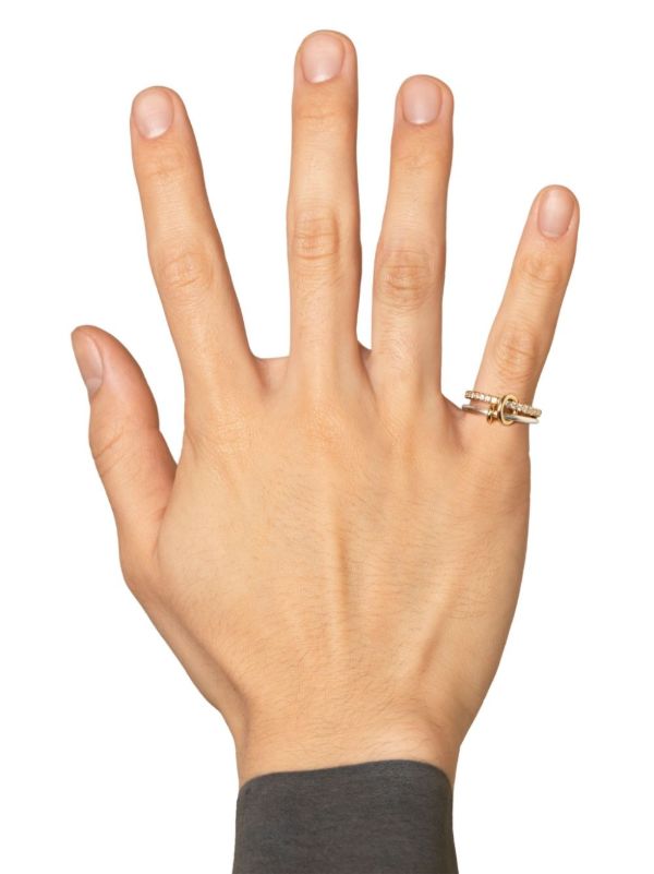 browns Spinelli Kilcollin 18k Yellow Gold And Sterling Silver Emi SG Diamond Ring | Browns Fine Rings