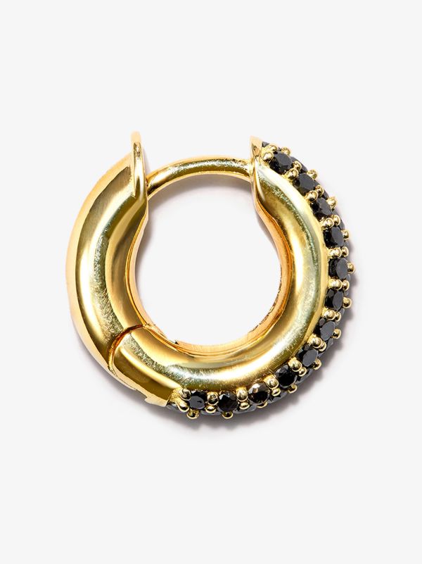 Browns Spinelli Kilcollin 18K Yellow Gold Macro Diamond Single Hoop Earring | Browns Earrings
