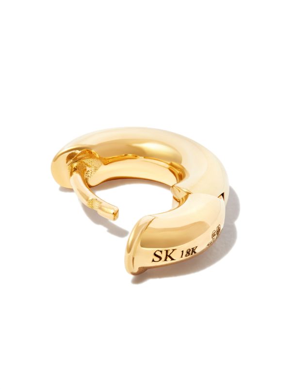 Browns Spinelli Kilcollin 18K Yellow Gold Mini Macro Single Hoop Earring | Browns Earrings