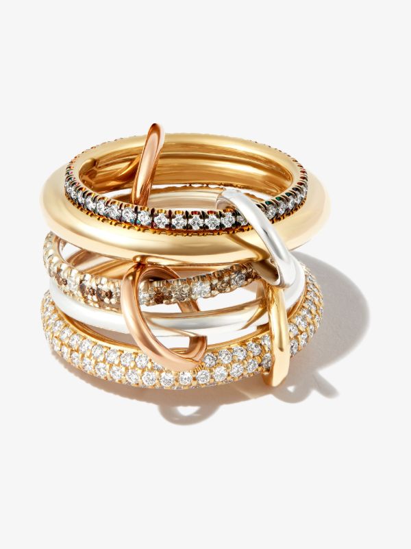 browns Spinelli Kilcollin 18K yellow gold Nexus diamond ring | Browns Fine Rings