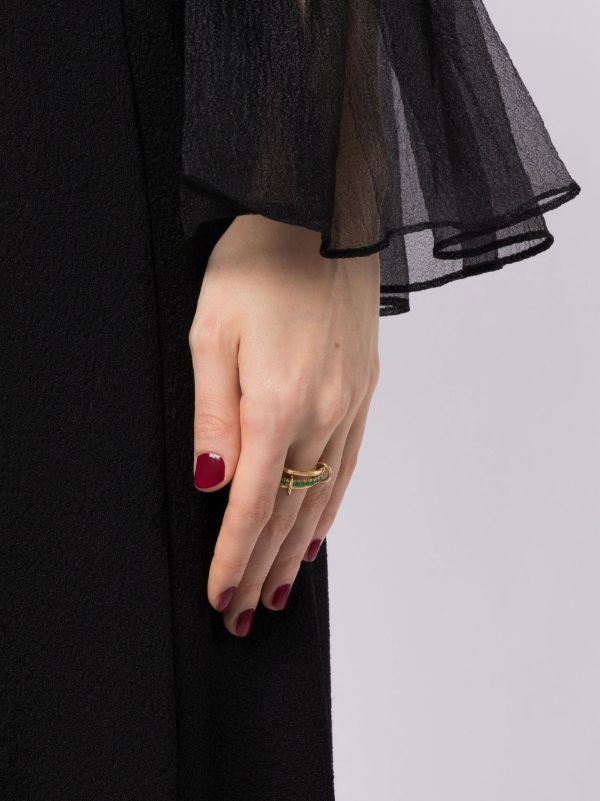 Browns Spinelli Kilcollin 18K Yellow Gold Petunia Emerald Ring | Browns Fine Rings