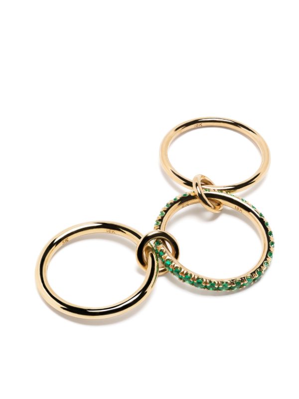 Browns Spinelli Kilcollin 18K Yellow Gold Petunia Emerald Ring | Browns Fine Rings