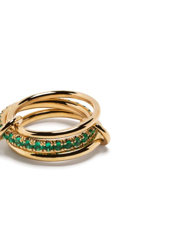 Browns Spinelli Kilcollin 18K Yellow Gold Petunia Emerald Ring | Browns Fine Rings