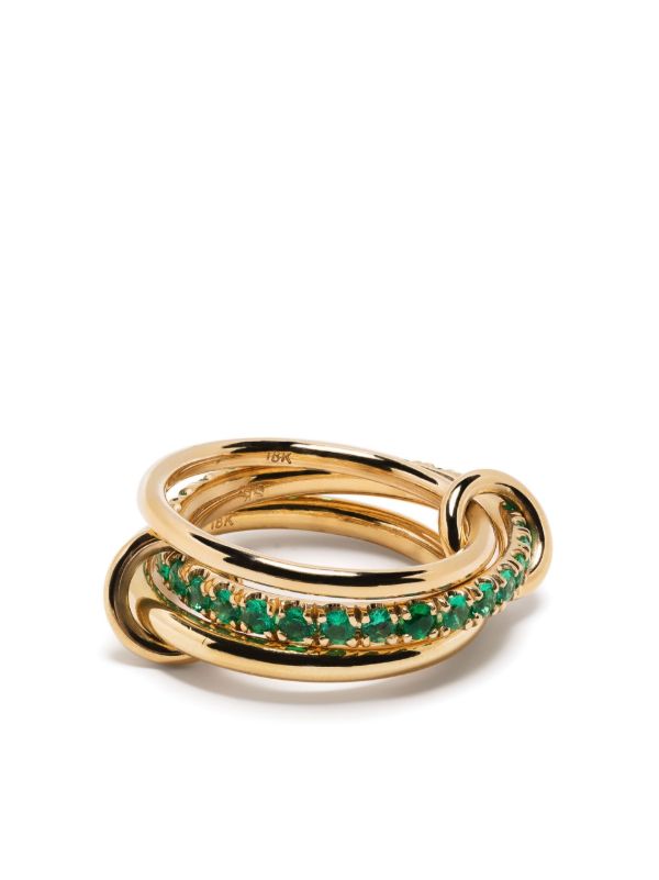 browns Spinelli Kilcollin 18K yellow gold Petunia emerald ring | Browns Fine Rings