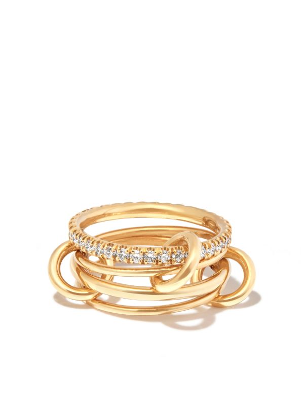 browns Spinelli Kilcollin 18K yellow gold Pisces diamond ring | Browns Fine Rings