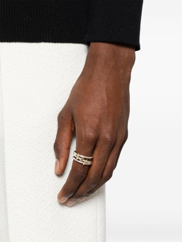 Browns Spinelli Kilcollin 18kt Yellow Gold Dion SG Noir Diamond Rings | Browns Rings