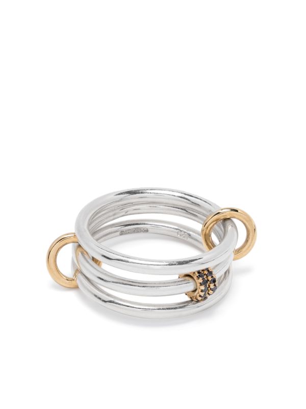 browns Spinelli Kilcollin 18kt Yellow Gold Dion SG Noir Diamond Rings | Browns Rings