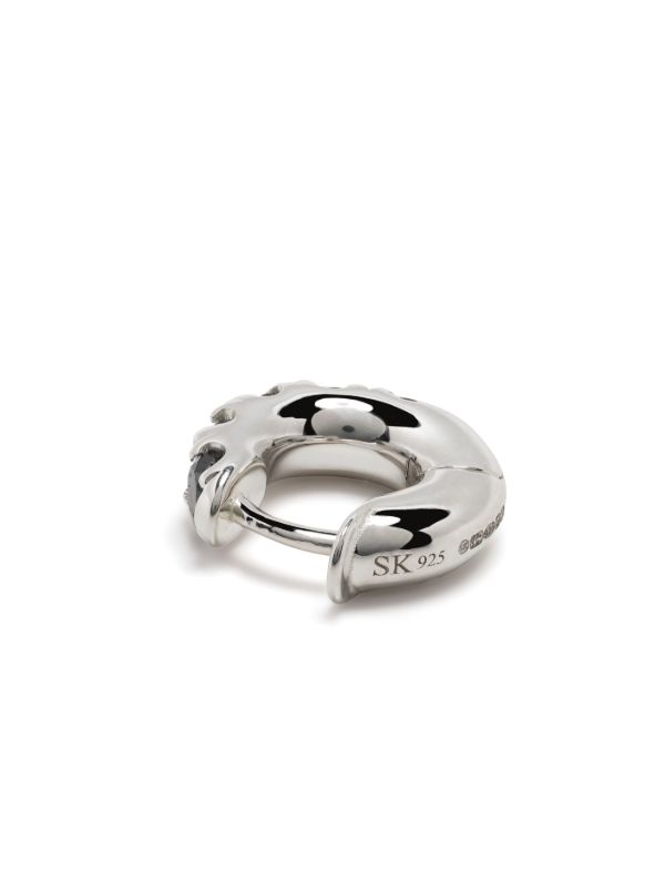 Browns Spinelli Kilcollin Sterling Silver Diamond Mini Single Hoop Earring | Browns Earrings