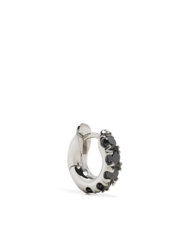 browns Spinelli Kilcollin Sterling Silver Diamond Mini Single Hoop Earring | Browns Earrings