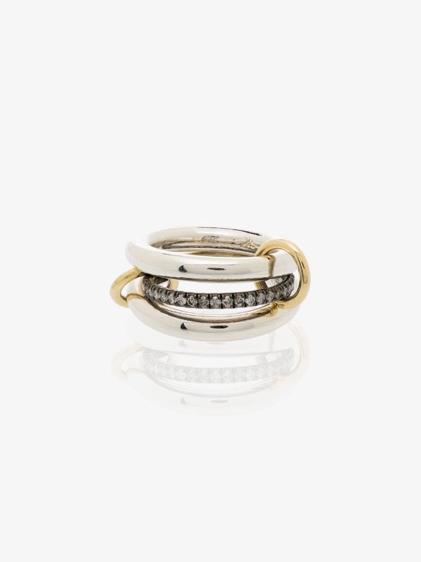 browns Spinelli Kilcollin sterling silver Libra diamond ring | Browns Fine Rings