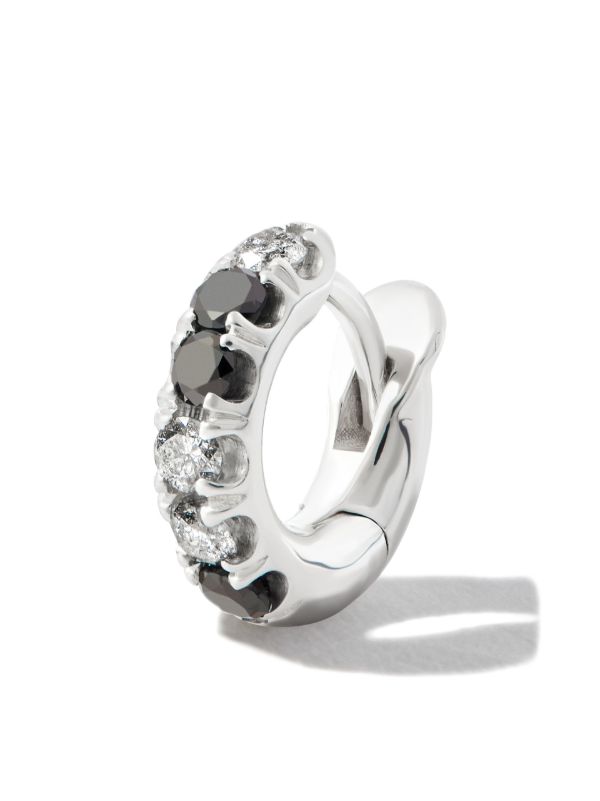 browns Spinelli Kilcollin Sterling Silver Mini Mezzo Prism diamond single hoop earring | Browns Earrings