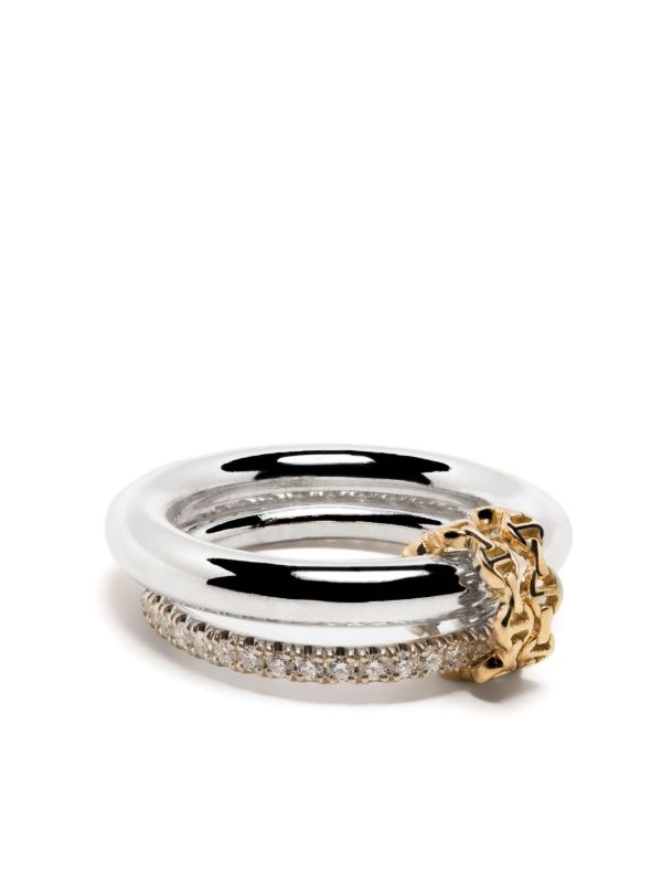 browns Spinelli Kilcollin X Hoorsenbuhs sterling silver Virgo diamond ring | Browns Fine Rings