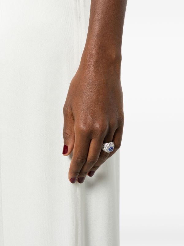 Browns STATEMENT PARIS Silver Meaningful Beauties #5 Tanzanite Diamond Ring | Browns Rings