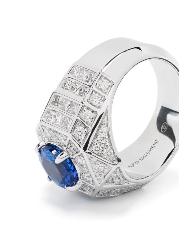 Browns STATEMENT PARIS Silver Meaningful Beauties #5 Tanzanite Diamond Ring | Browns Rings
