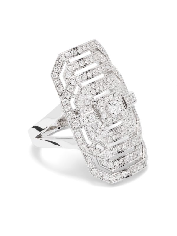 browns STATEMENT PARIS Silver Ring My Way Diamond Ring | Browns Rings