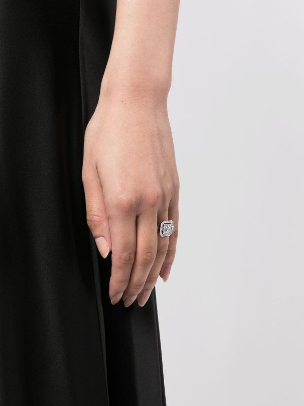 Browns STATEMENT PARIS Sterling Silver Mini Skyway Diamond Ring | Browns Fine Rings
