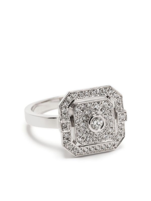 browns STATEMENT PARIS sterling silver Mini Skyway diamond ring | Browns Fine Rings