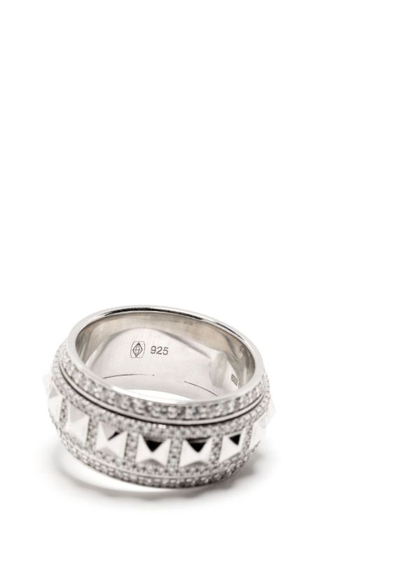 Browns STATEMENT PARIS Sterling Silver Rockaway Spinner Diamond Ring | Browns Fine Rings