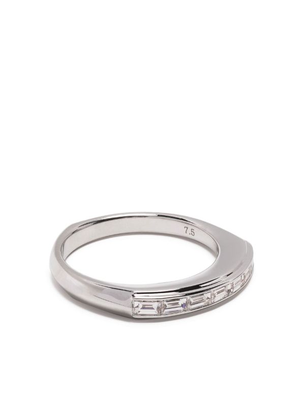 browns Stephen Webster 18K white gold Baguette Stack diamond ring | Browns Fine Rings