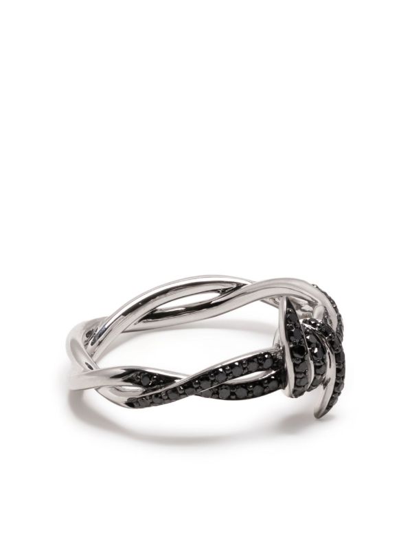 browns Stephen Webster 18K white gold Forget Me Knot diamond ring | Browns Fine Rings