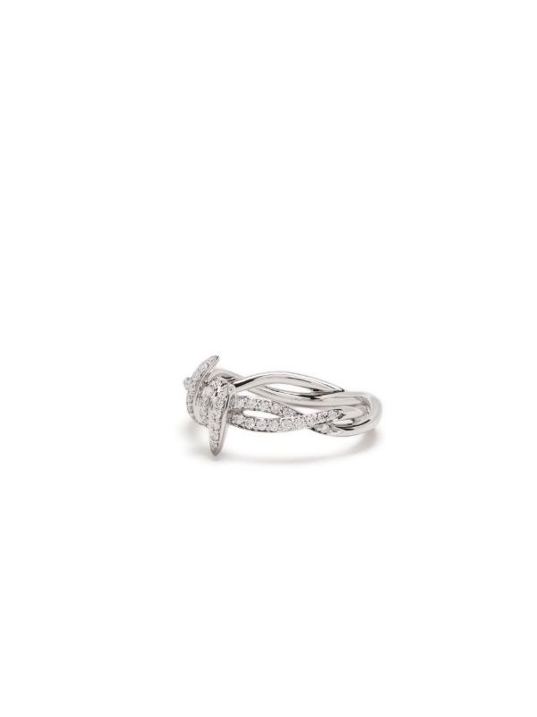 Browns Stephen Webster 18K White Gold Forget Me Not Diamond Ring | Browns Fine Rings