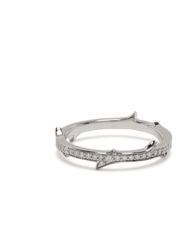 Browns Stephen Webster 18K White Gold Thorn Stem Diamond Ring | Browns Fine Rings