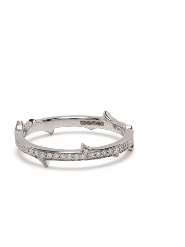Browns Stephen Webster 18K White Gold Thorn Stem Diamond Ring | Browns Fine Rings