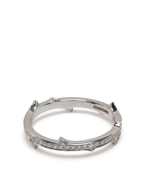 browns Stephen Webster 18K white gold Thorn Stem diamond ring | Browns Fine Rings