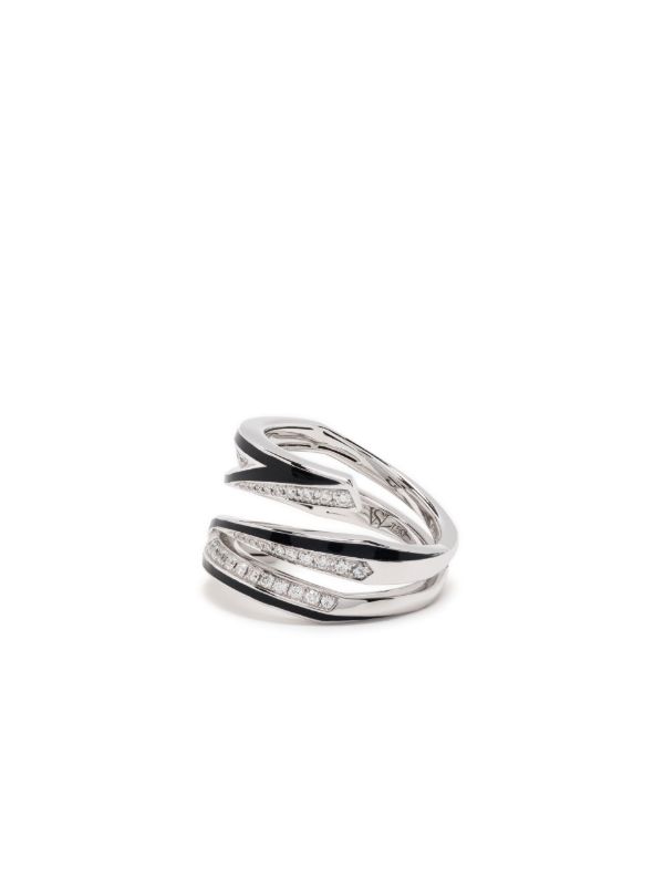 Browns Stephen Webster 18K White Gold Vertigo Infinity Diamond Ring | Browns Fine Rings