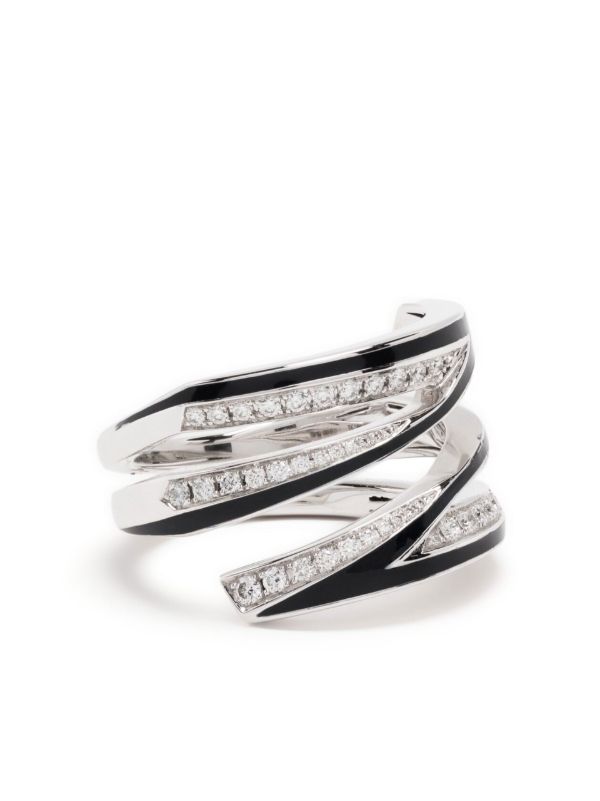 browns Stephen Webster 18K white gold Vertigo Infinity diamond ring | Browns Fine Rings